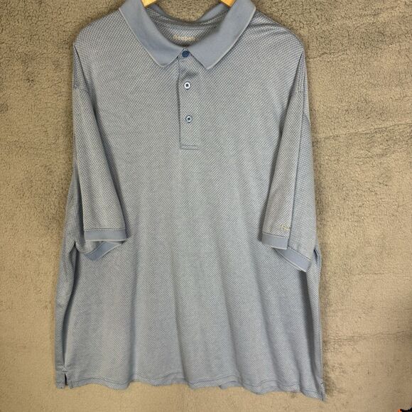 Reebok Shirt Men's 4XLT Blue Polo Golf Short Sleeve Polyester Athletic - Picture 1 of 8